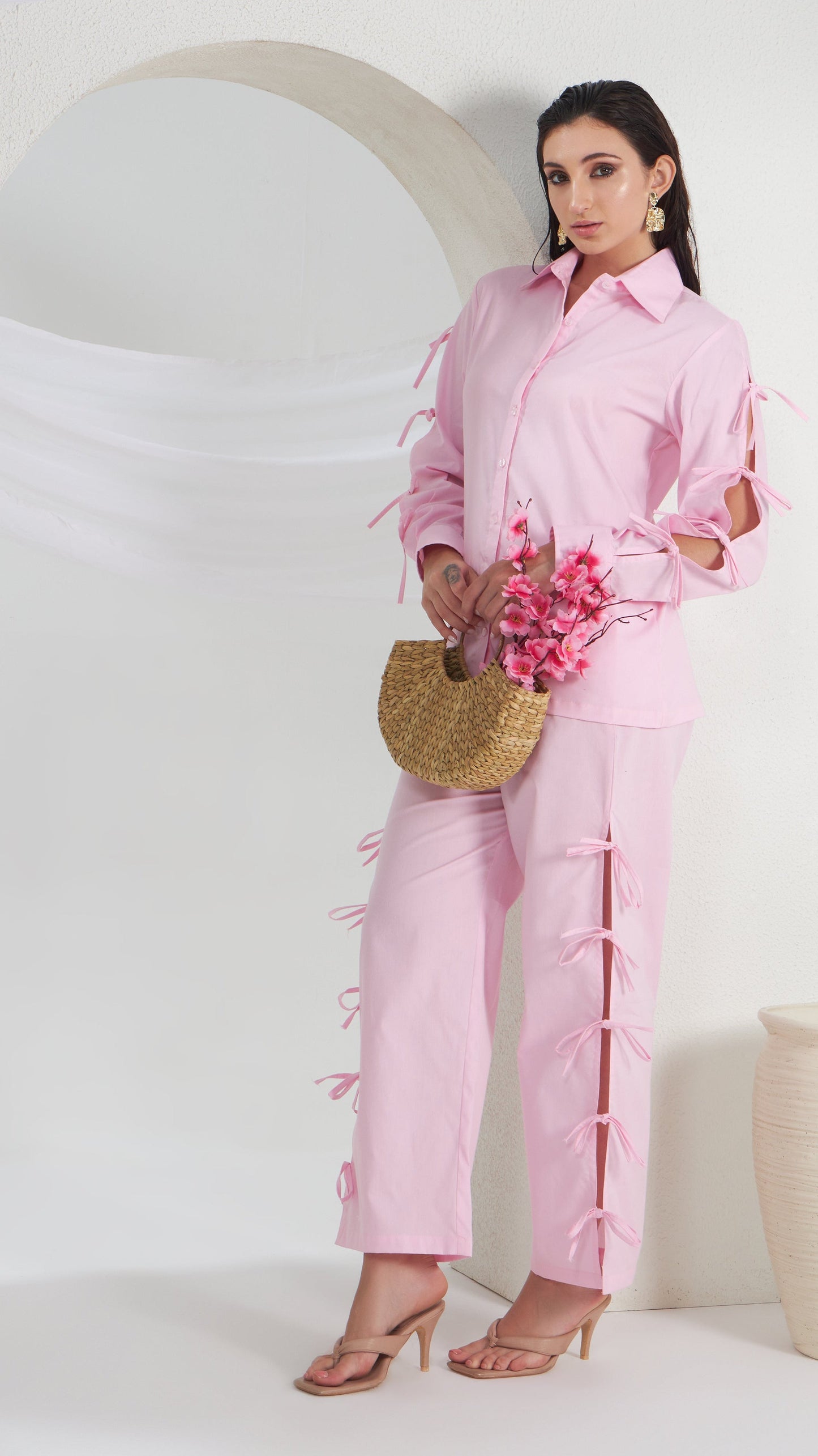 BLOOM PINK TIE KNOTS CO-ORD