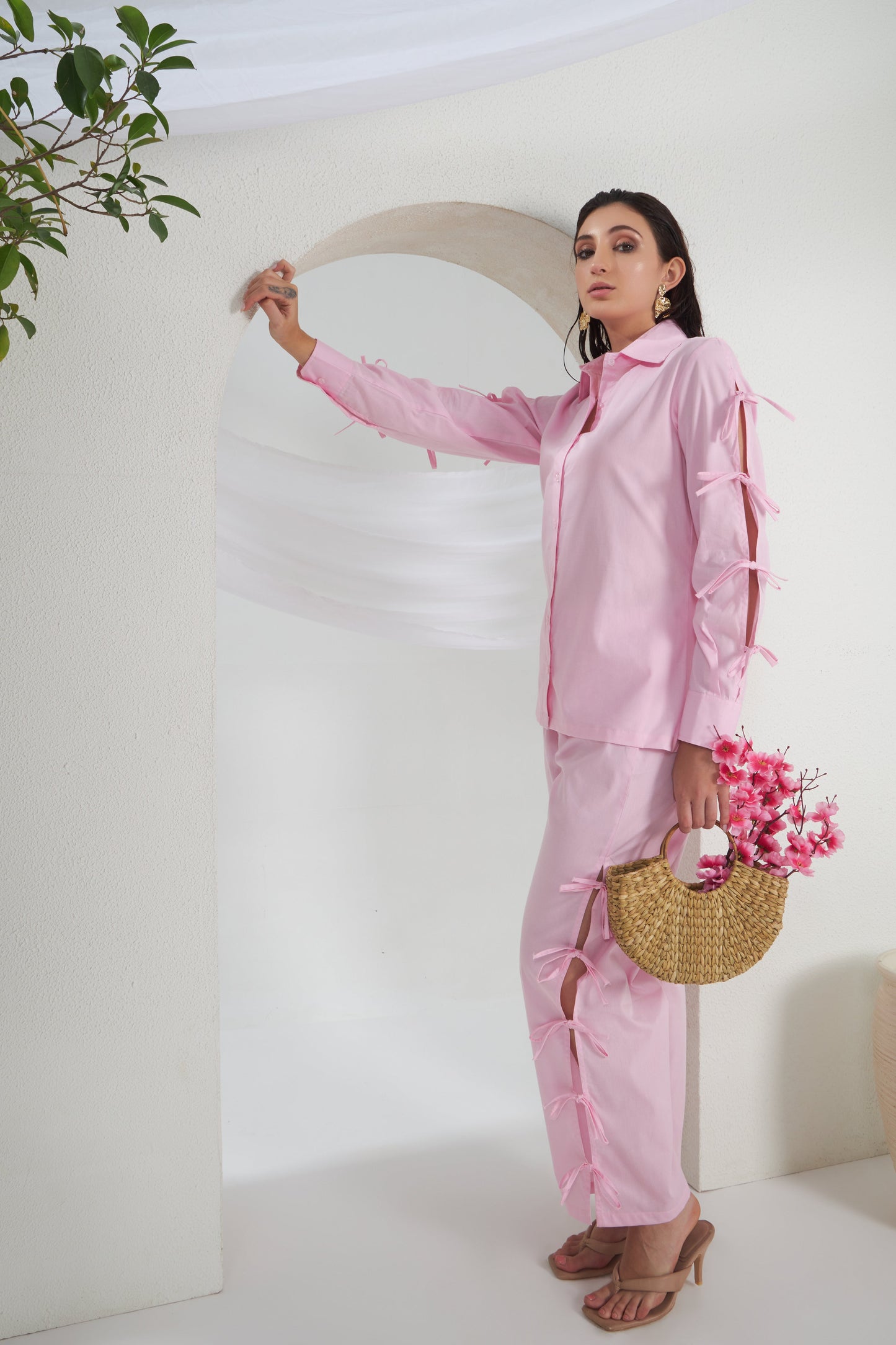 BLOOM PINK TIE KNOTS CO-ORD