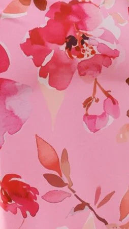 CAROL PINK FLORAL PRINT MAXI DRESS