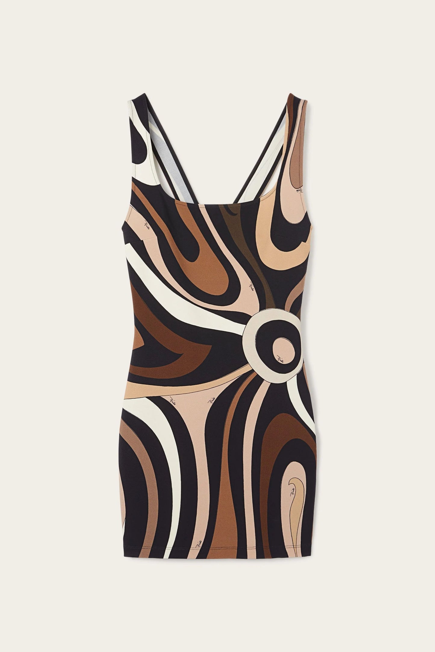 CHOCOLATE ABSTRACT PRINT DRESS