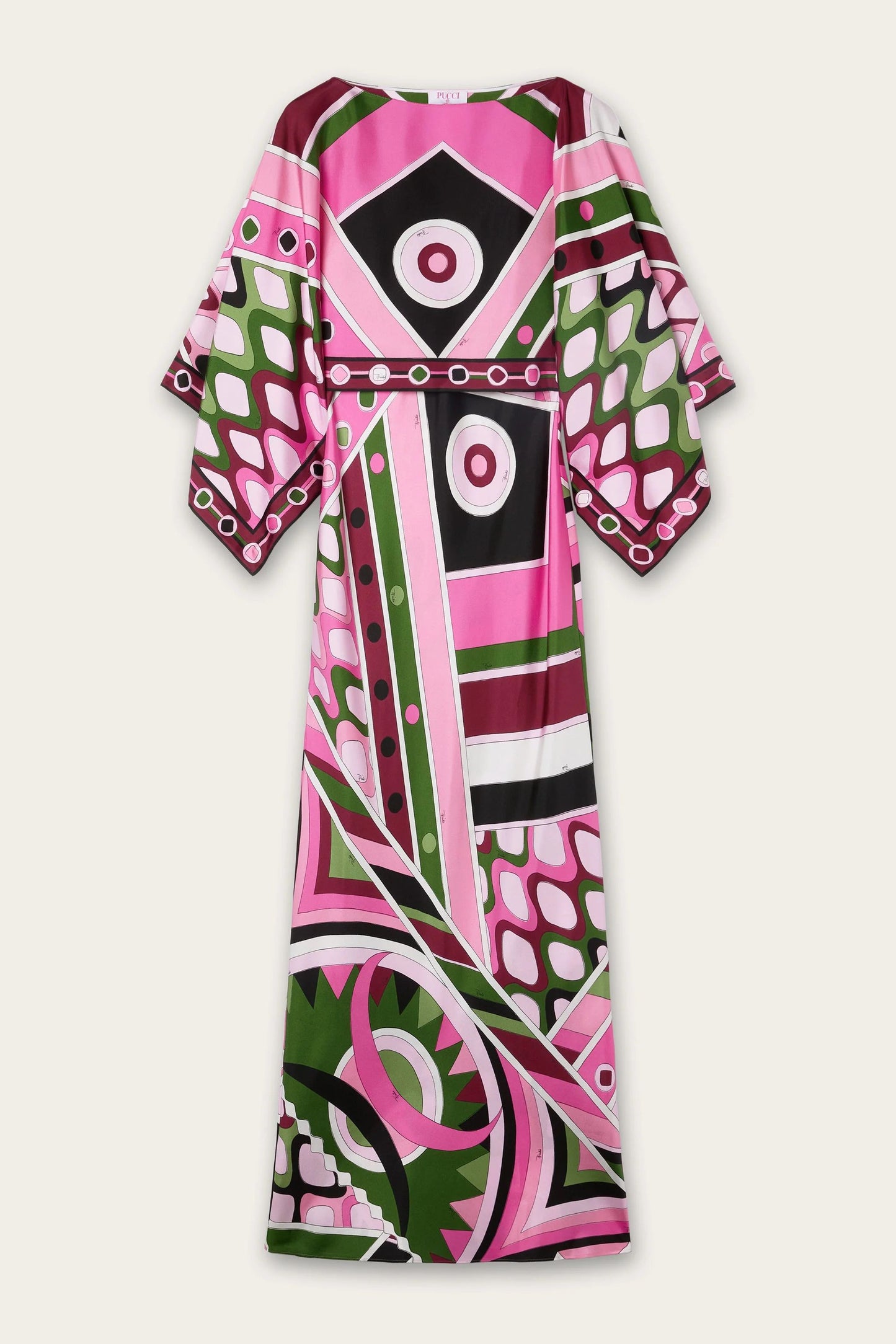 SIMONE PINK GRAPHIC MAXI DRESS
