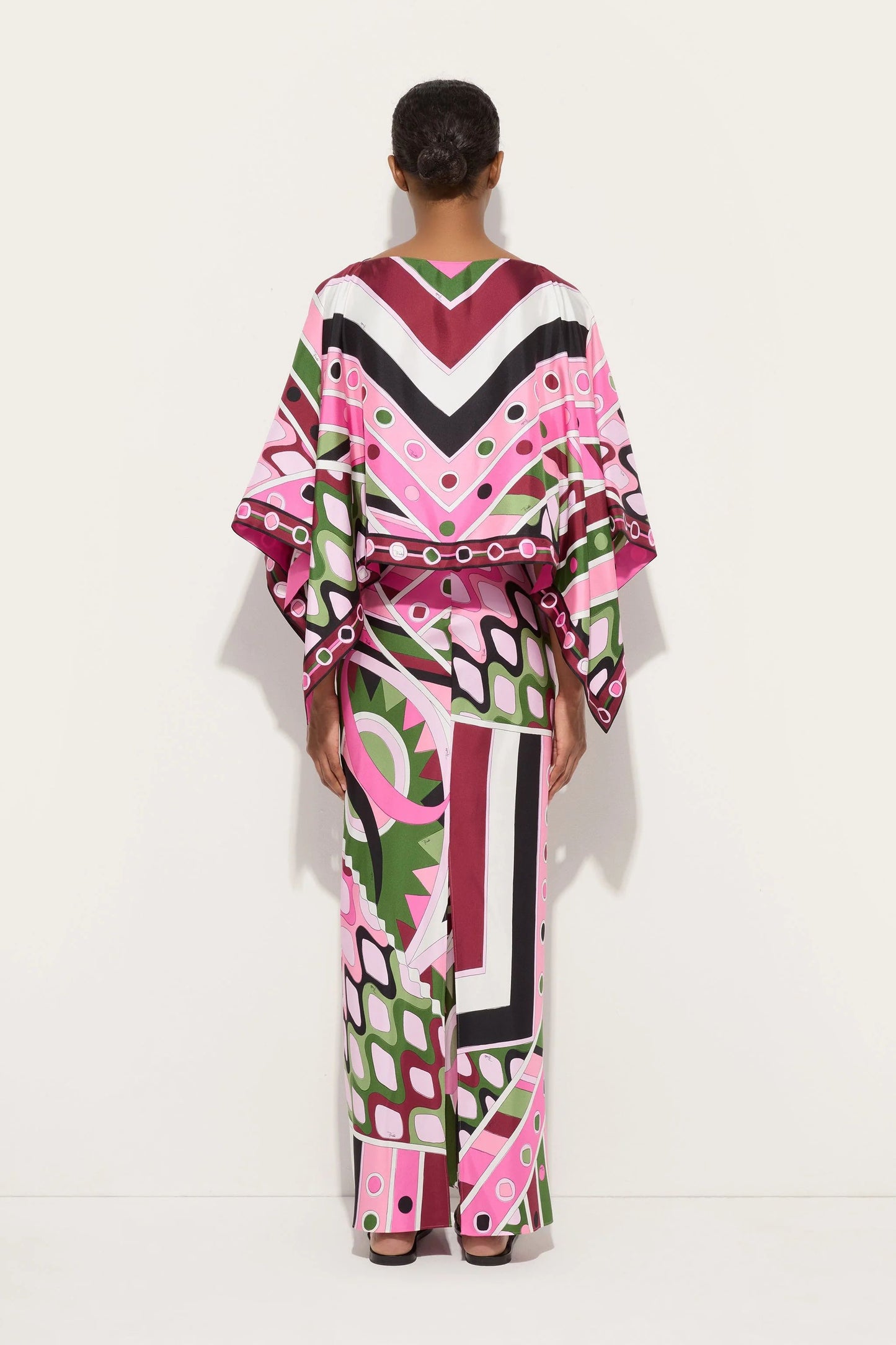 SIMONE PINK GRAPHIC MAXI DRESS