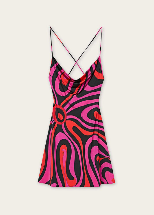 MULTICOLOR PRINT DRESS