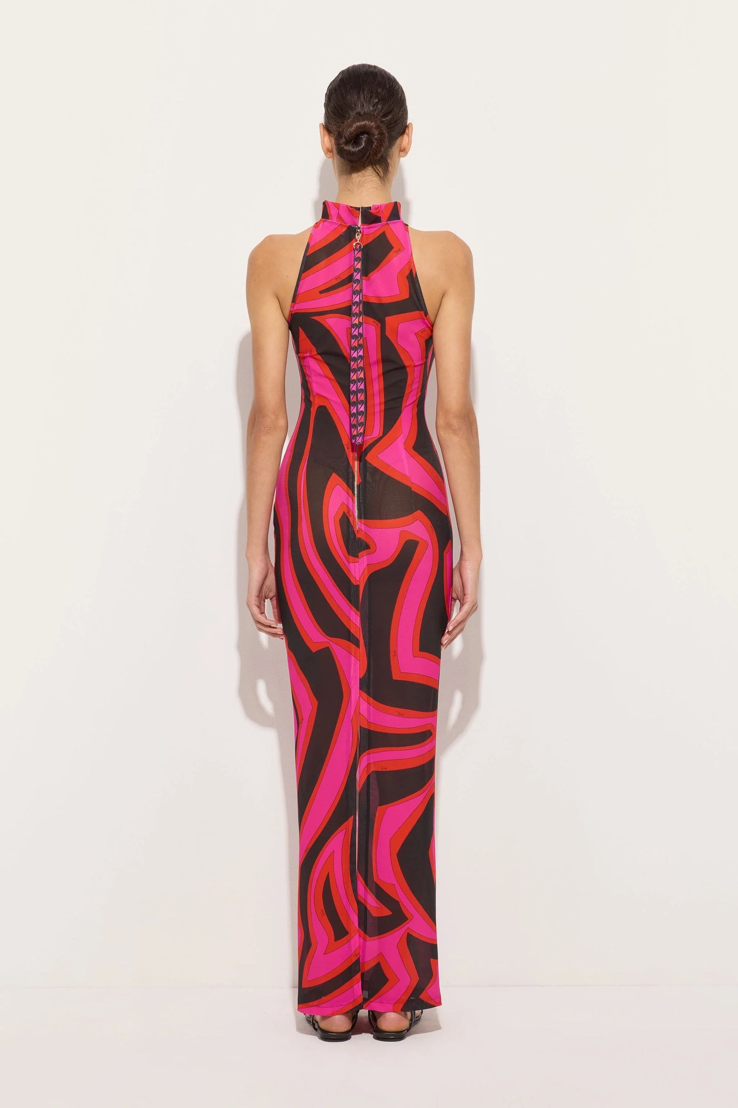 MULTICOLOR PRINT MAXI DRESS