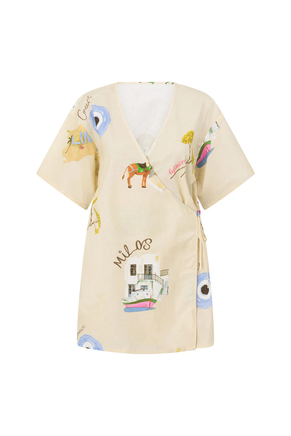 GREECE ELVI WRAP DRESS