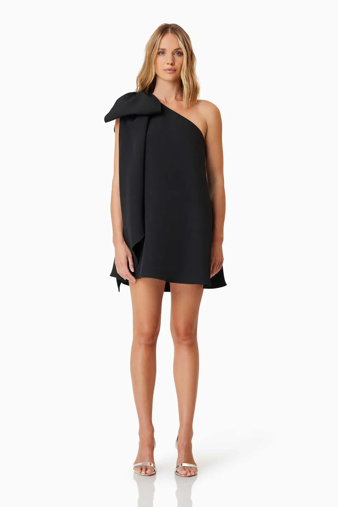 BOW ONE SHOULDER BUTTER YELLOW DRESS