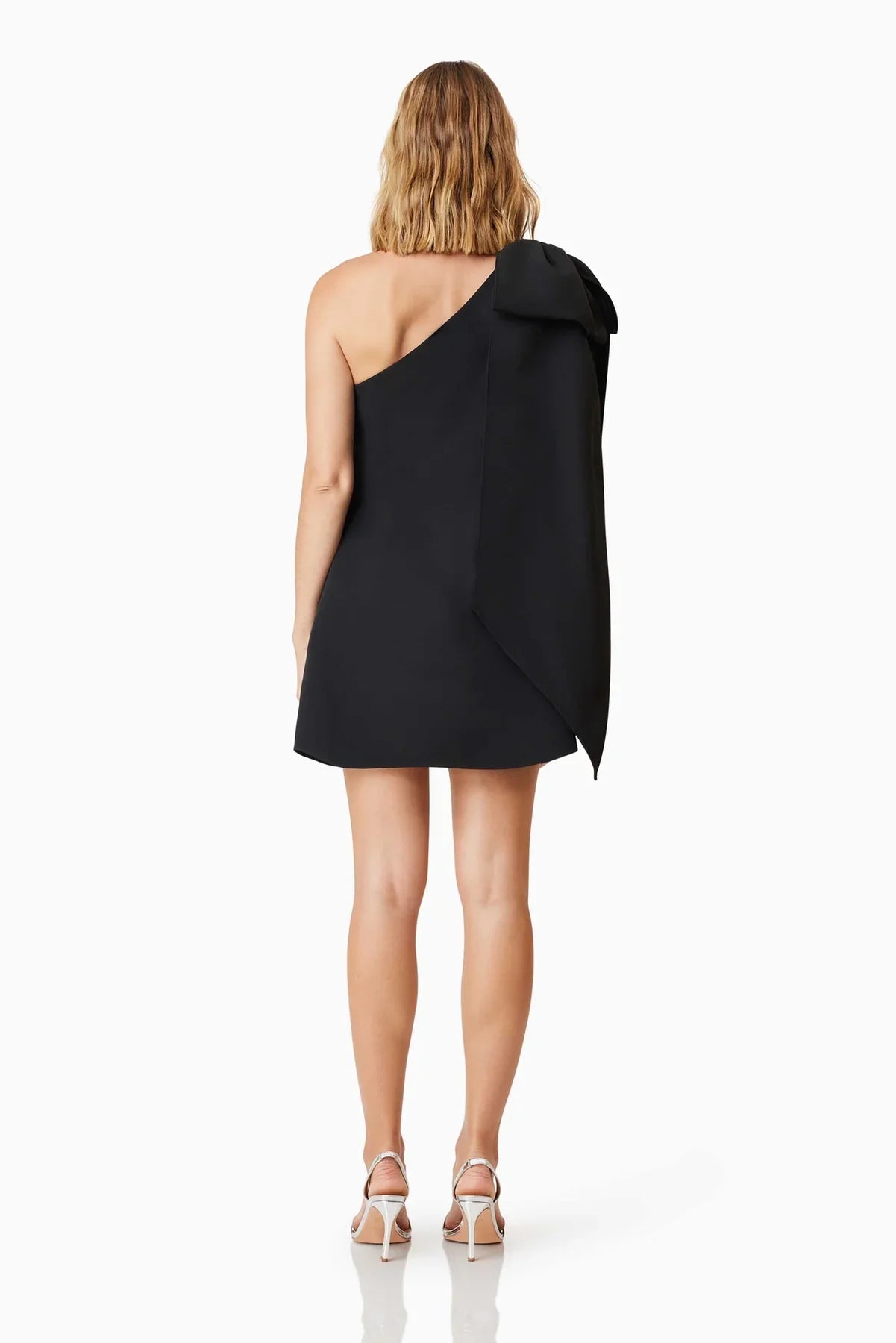 BOW ONE SHOULDER BUTTER YELLOW DRESS
