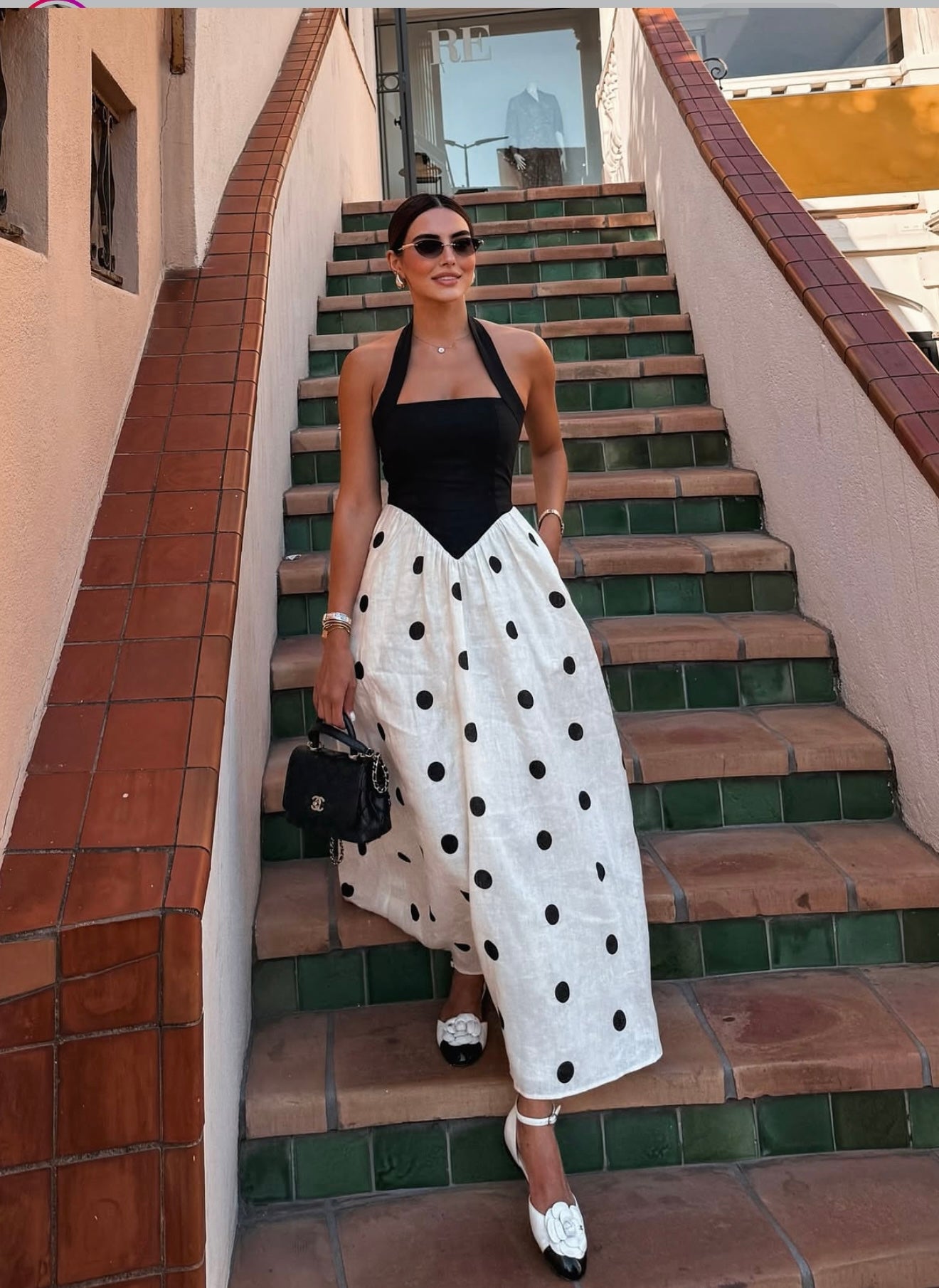 ÉLEGANCE DOTS MAXI DRESS