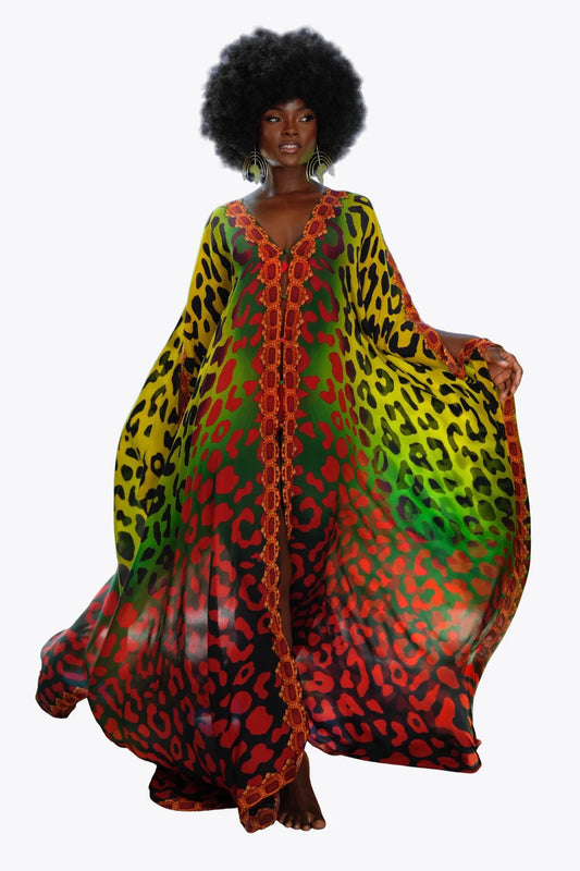 MULTI COLOR PRINT KAFTAN