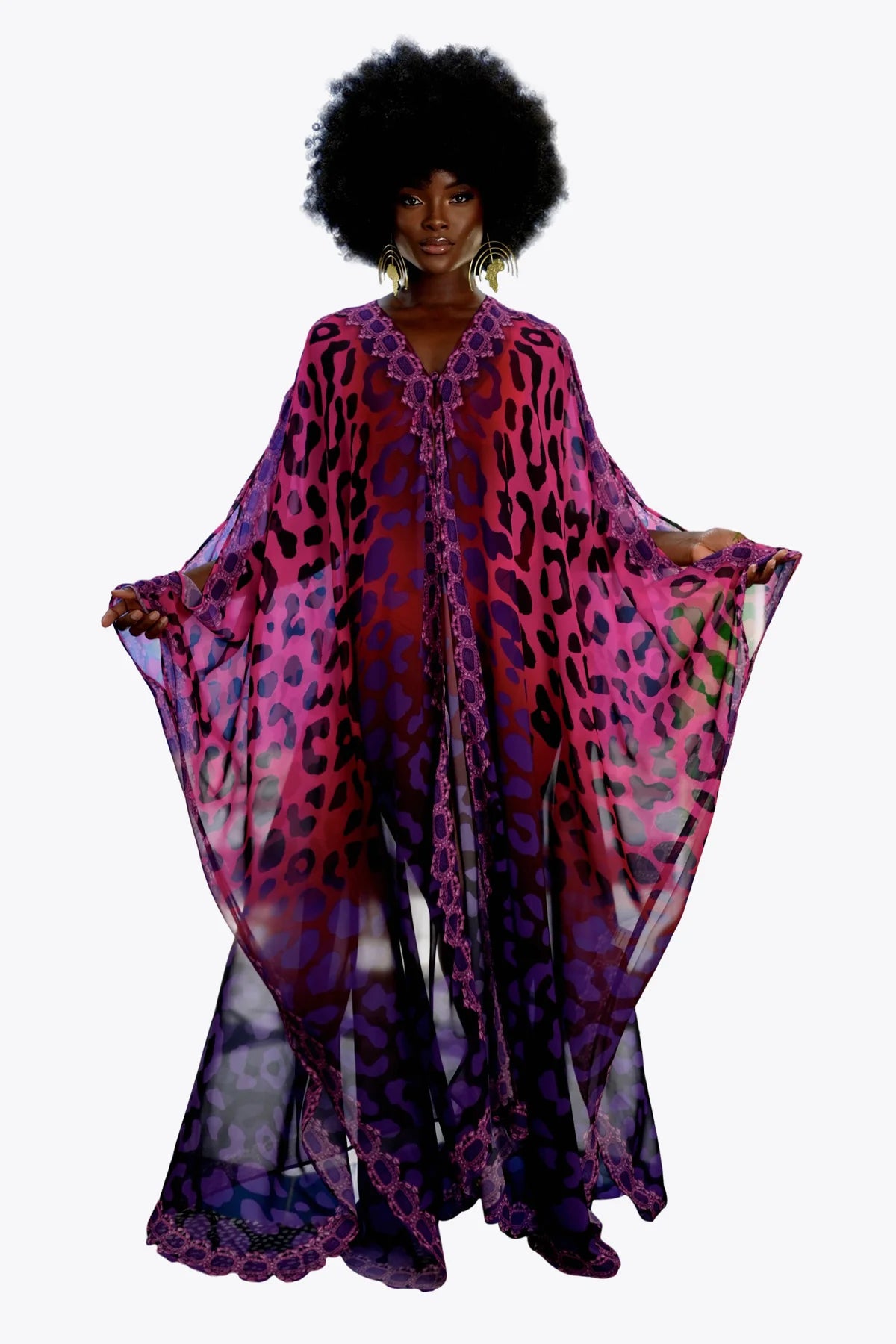 PURPLE PINK  KAFTAN