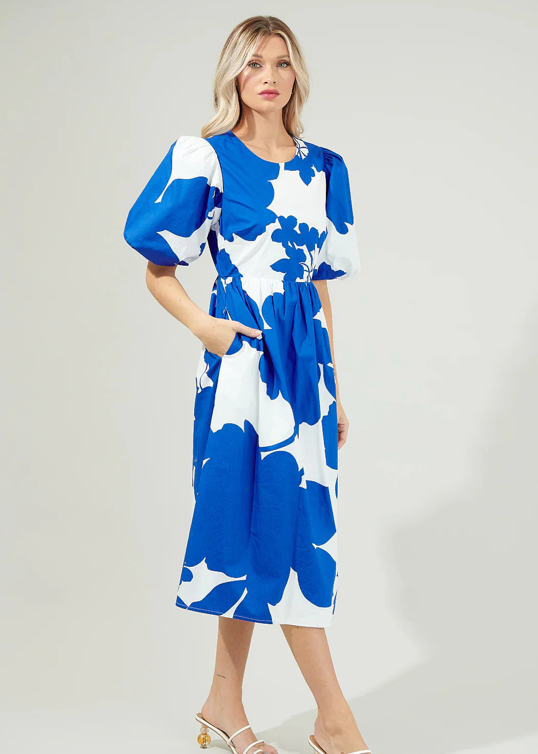 YAMI FLORAL PRINT COTTON DRESS