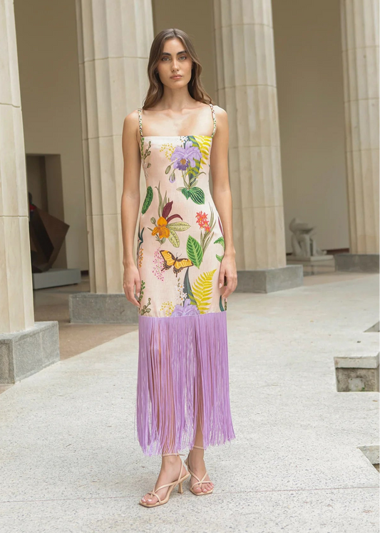 LA PALMA FRINGE DRESS
