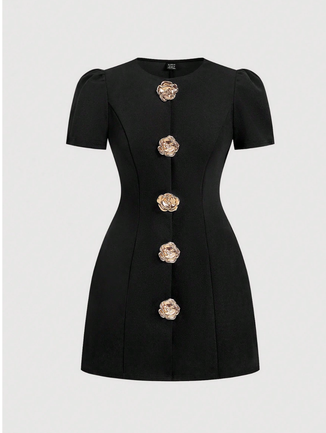 METAL ROSE LITTLE BLACK DRESS