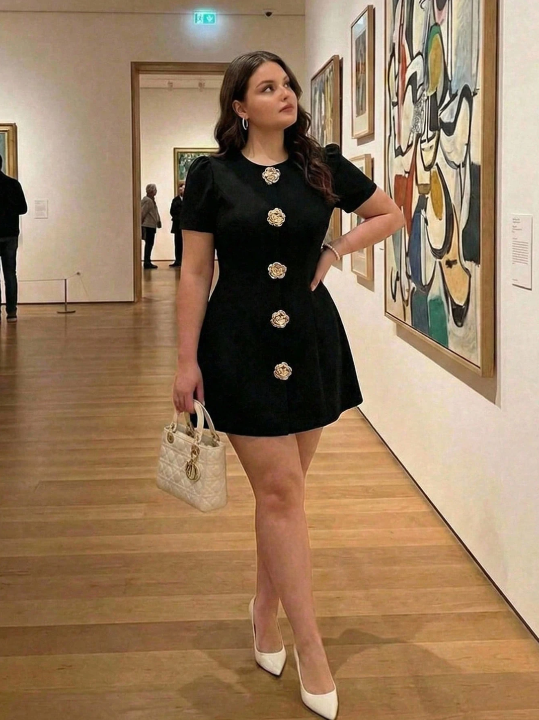METAL ROSE LITTLE BLACK DRESS