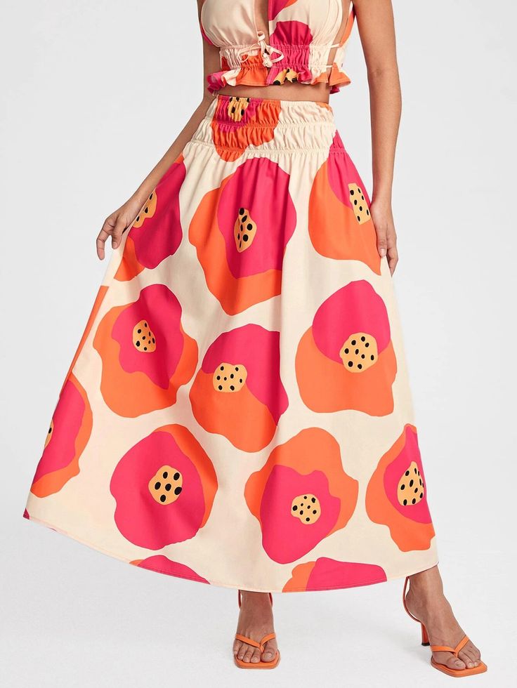 BUBBLE GUM PRINTED SKIRT