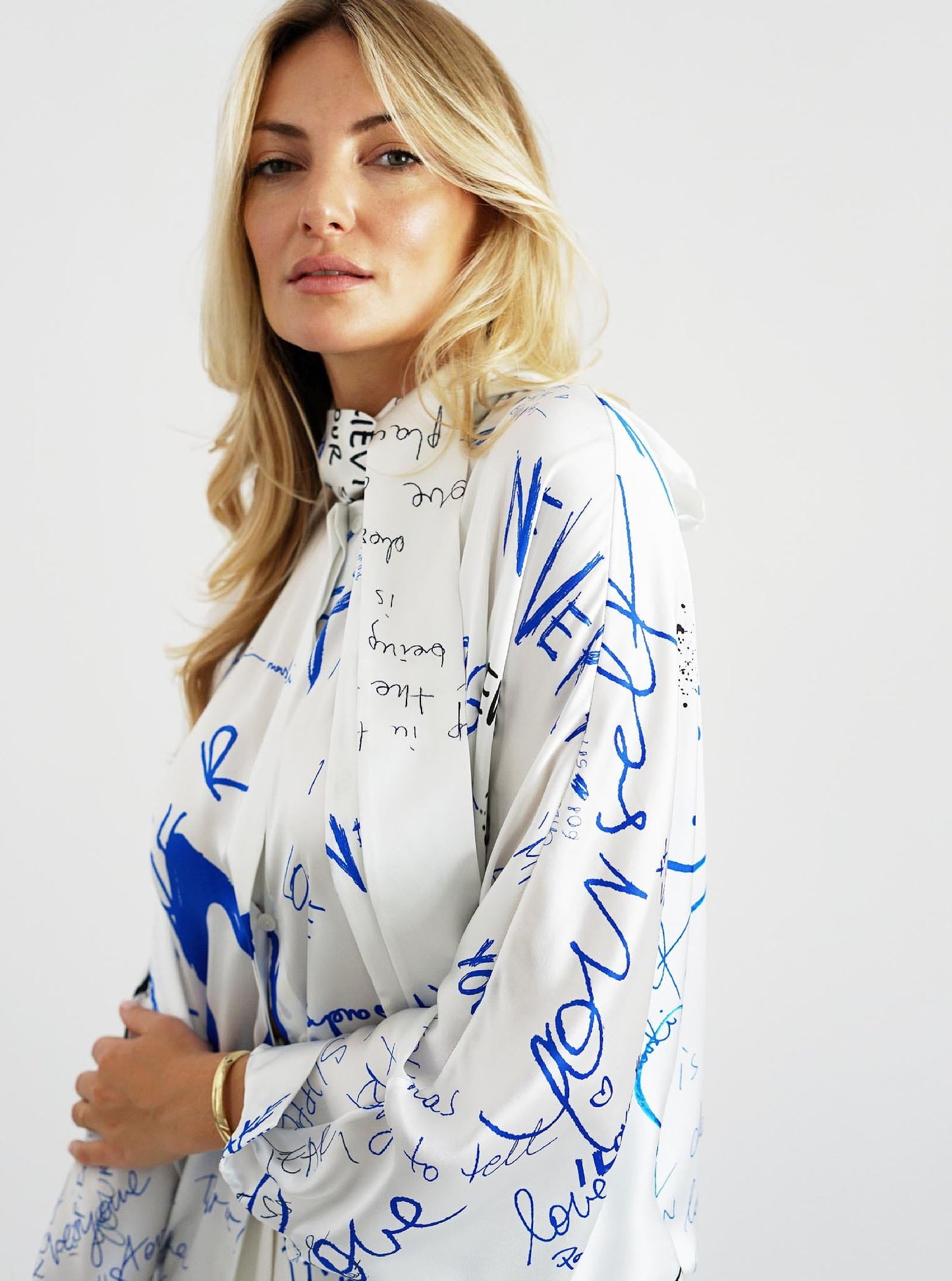 WRITTEN IN SILK MUSE SHIRT