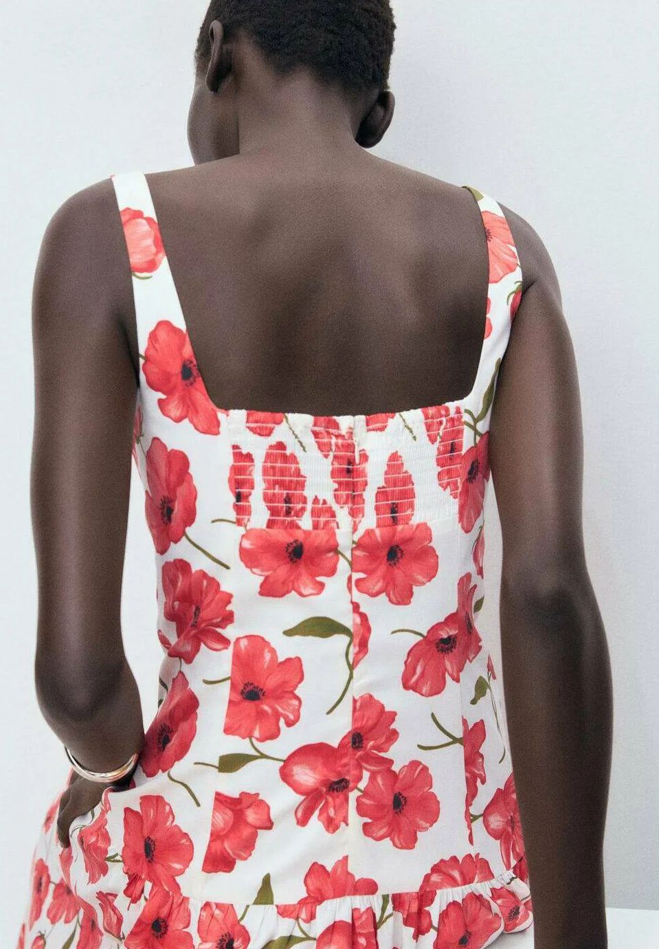 HIBISCUS PRINT ROSE DRESS