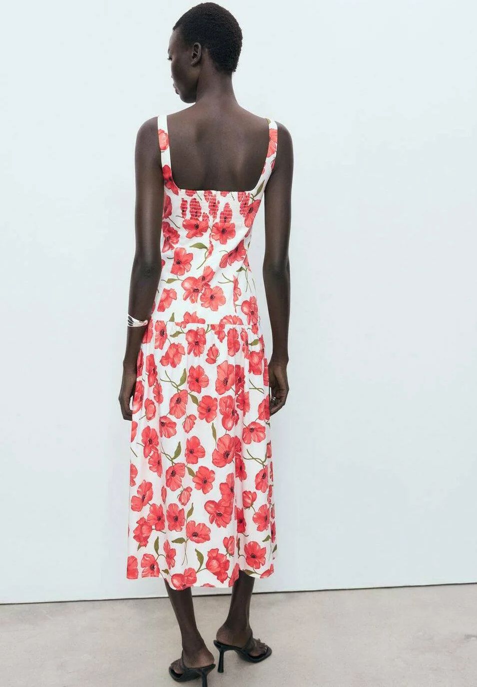 HIBISCUS PRINT ROSE DRESS