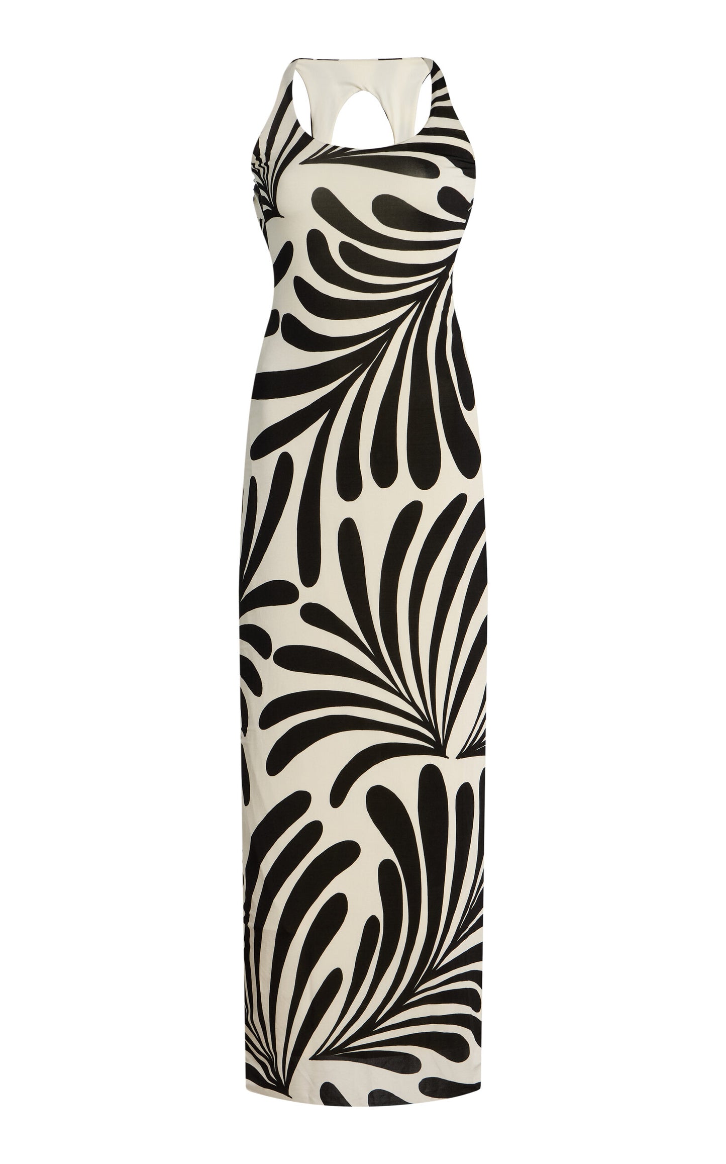 BODYCON B&W PRINTED DRESS